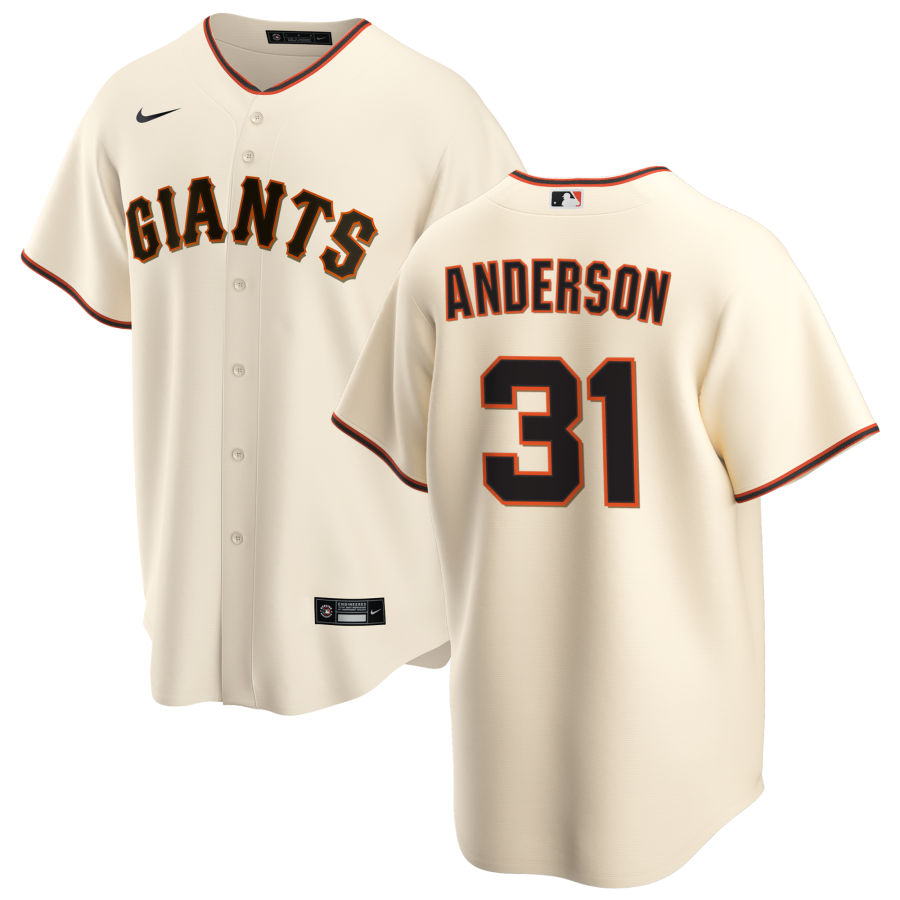 Nike Men #31 Tyler Anderson San Francisco Giants Baseball Jerseys Sale-Cream